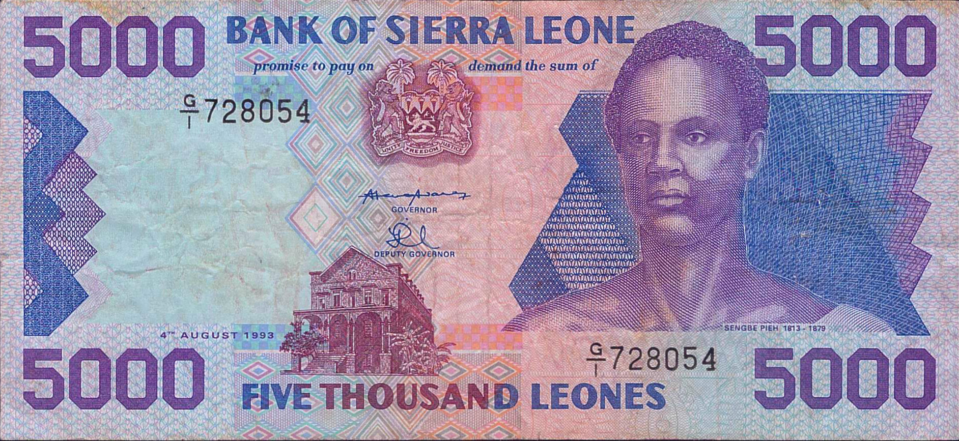 Sierra Leone 5000 1993 VF P-21/a
